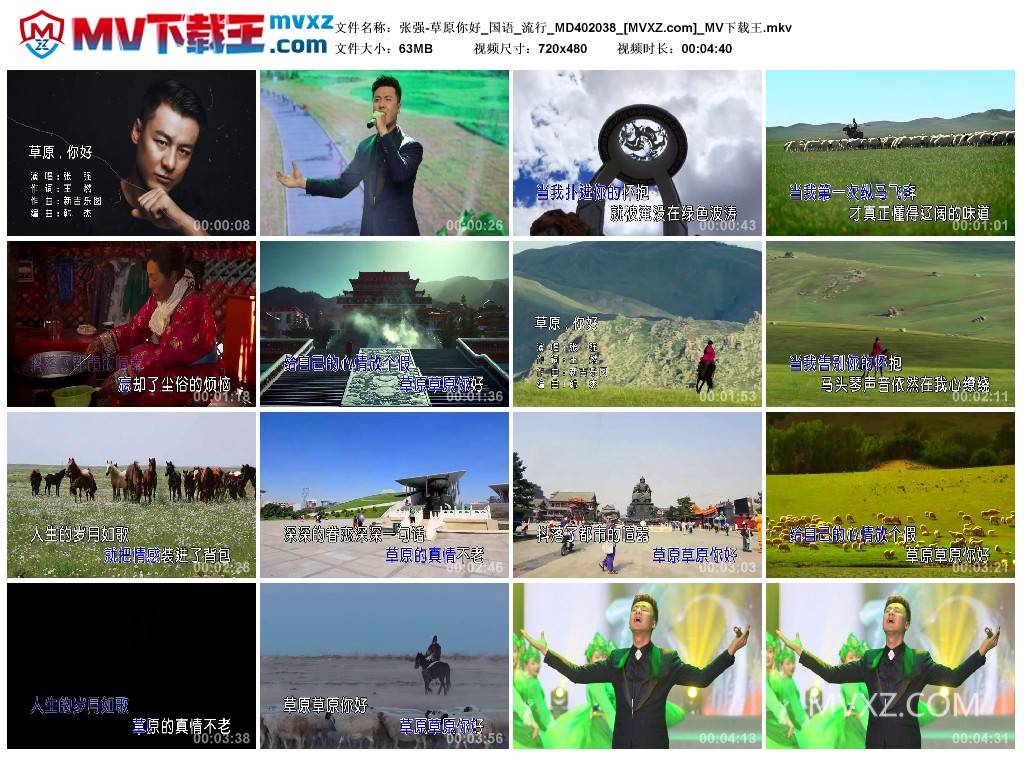 张强-草原你好_国语_流行_MD402038